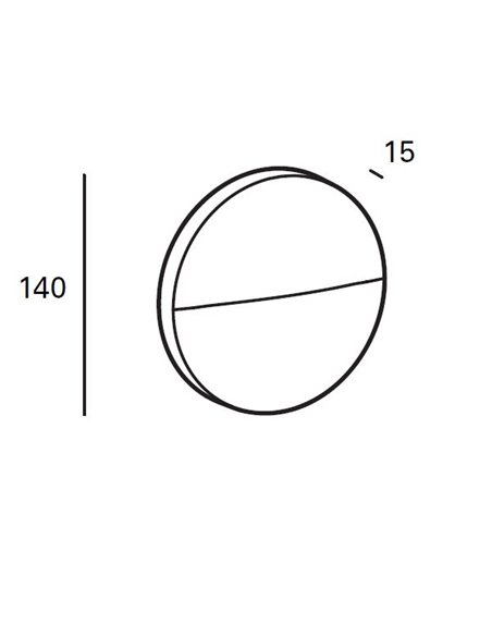 Aplique de pared de exterior Hide – FORLIGHT – Lámpara circular de aluminio antracita, LED 4000K 268 lm, Apto para ambientes sal