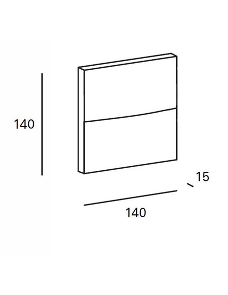 Aplique de pared de exterior Hide – FORLIGHT – Lámpara cuadrada de aluminio antracita, LED 4000K 268 lm, Apto para ambientes sal