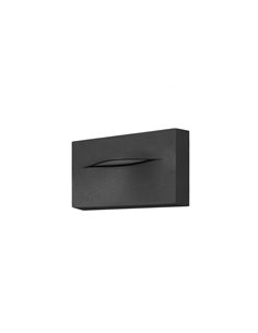 Aplique de pared de exterior Hide - FORLIGHT – Lámpara moderna acabado antracita, PRO LED 4000K 8,2W, Apto ambientes salinos