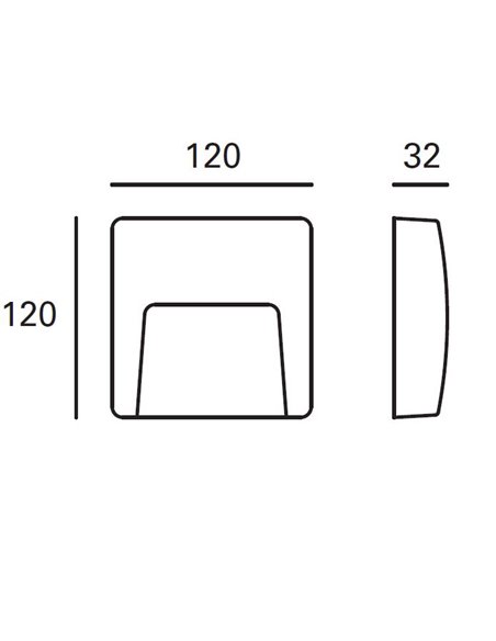 Aplique de pared de exterior Grove – FORLIGHT – Lámpara moderna con 3 tapas de colores incluidas, LED 4000K 300 lm, Medidas: 12 