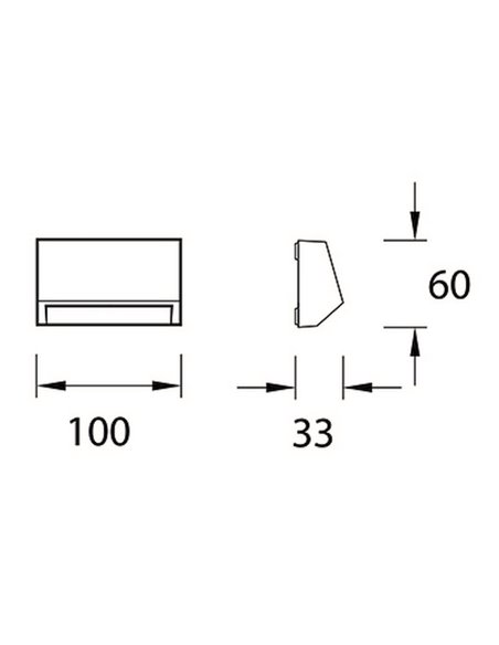 Lámpara de pared de exterior Grove – FORLIGHT – Aplique rectangular con 3 capas de colores incluidas, LED 4000K, Apto ambientes 
