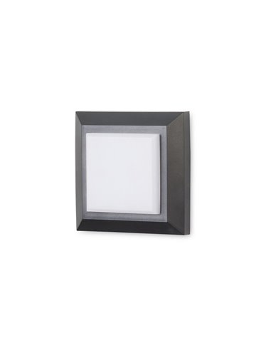 Aplique de pared de exterior Grove – FORLIGHT – Lámpara moderna con 3 tapas de colores incluidas, LED 4000K 400lm, Apto ambiente