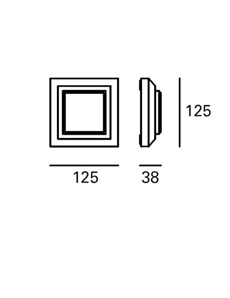 Aplique de pared de exterior Grove – FORLIGHT – Lámpara moderna con 3 tapas de colores incluidas, LED 4000K 400lm, Apto ambiente