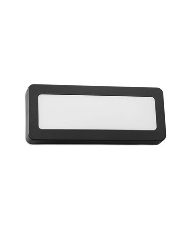 Aplique de pared de exterior Grove – FORLIGHT – Lámpara rectangular con 3 tapas de colores incluidas, LED 4000K 400lm, Apto ambi