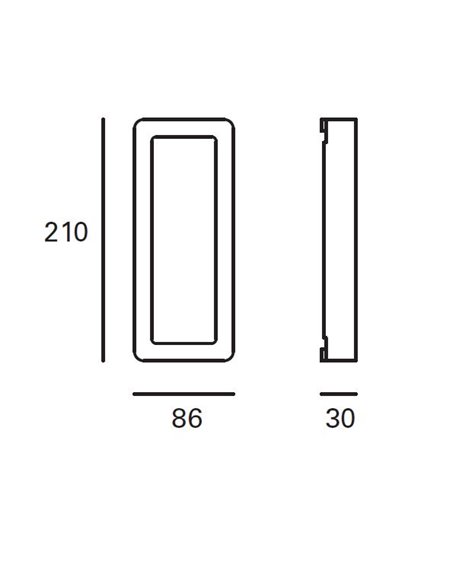 Aplique de pared de exterior Grove – FORLIGHT – Lámpara rectangular con 3 tapas de colores incluidas, LED 4000K 400lm, Apto ambi