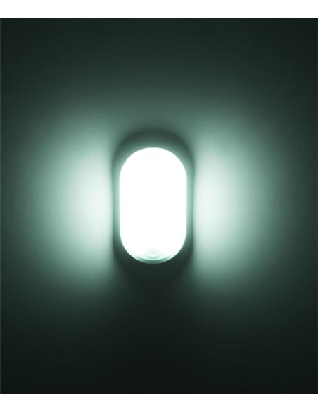 Aplique de pared de exterior Moo – FORLIGHT – Lámpara blanca, LED regulable 3000K/4000K/6000K, Alto: 21 cm