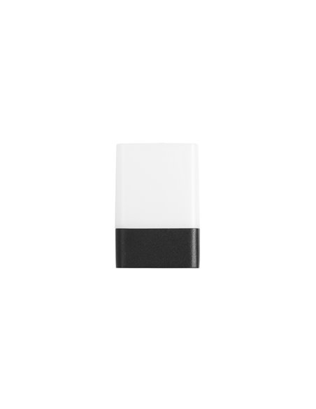 Aplique de pared de exterior Opalo – FORLIGHT – Acabado negro, LED 3000K 9,4W 975 lm