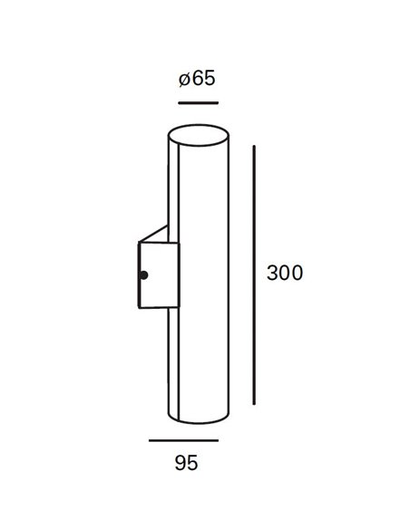Aplique de pared de exterior Monaco – FORLIGHT – Lámpara moderna gris, LED 3000K 620 lm, Altura: 30 cm