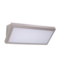 Aplique de pared de exterior Samper – FORLIGHT – Lámpara rectangular en gris o negro, LED 3000K, Apto para ambientes salinos