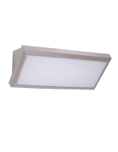 Aplique de pared de exterior Samper – FORLIGHT – Lámpara rectangular en gris o negro, LED 3000K, Apto para ambientes salinos