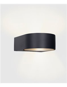 Aplique de pared de exterior Mayor – FORLIGHT – Lámpara de aluminio en gris y antracita, E27 15W IP44