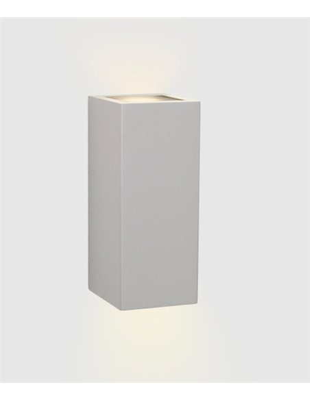 Aplique de pared de exterior Cube – FORLIGHT – Lámpara de acero moderna en gris o negro, Altura: 22 cm, GU10 IP44