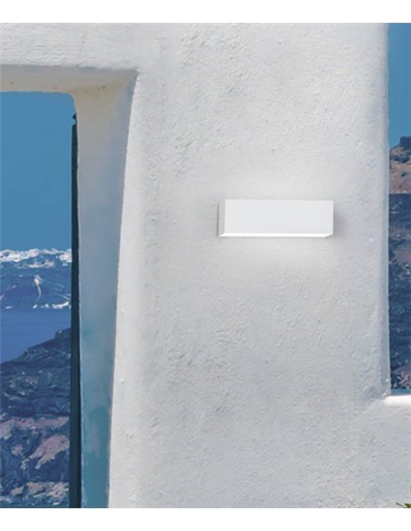 Aplique de pared de exterior Ara – FORLIGHT – Lámpara moderna en gris o blanco, LED 3000K 820 lm, Apto para ambientes salinos
