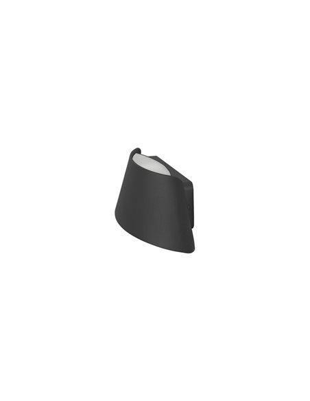 Aplique de pared de exterior Courbe – FORLIGHT – Lámpara antracita, LED 3000K 960 lm, Largo: 23,6 cm