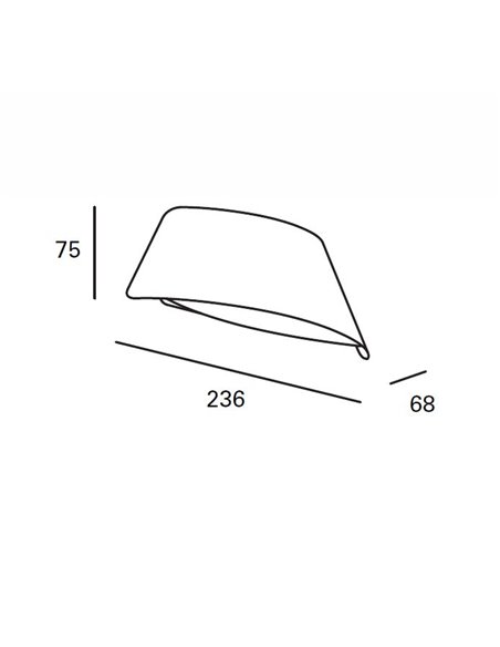 Aplique de pared de exterior Courbe – FORLIGHT – Lámpara antracita, LED 3000K 960 lm, Largo: 23,6 cm