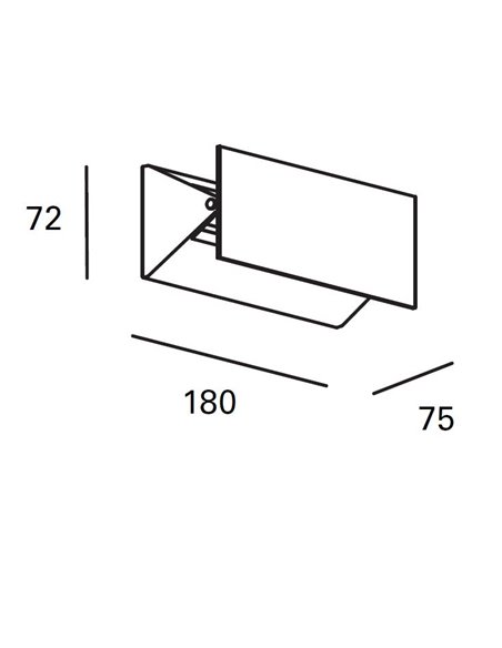 Aplique de pared de exterior Shape – FORLIGHT – Lámpara de aluminio, Apto para instalar en vertical y horizontal, LED 3000K IP44