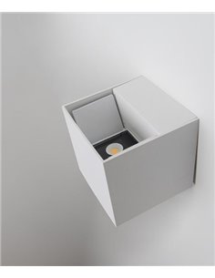 Aplique de pared de exterior Rex – FORLIGHT – Lámpara cuadrada en blanco o antracita, LED 3000K/4000K IP54, Medidas: 8 cm 2
