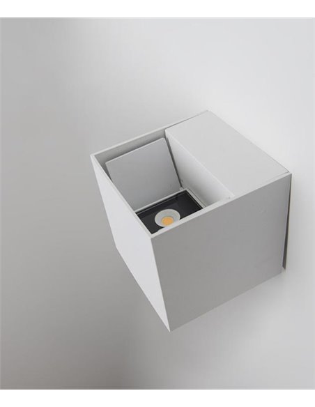 Aplique de pared de exterior Rex – FORLIGHT – Lámpara cuadrada en blanco o antracita, LED 3000K/4000K IP54, Medidas: 8 cm