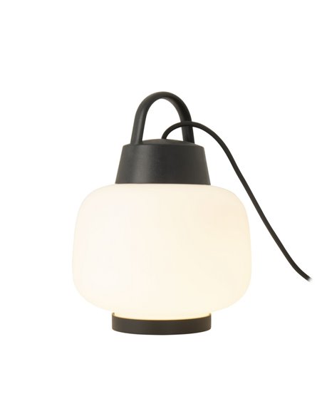 Aplique de pared/Lámpara de mesa de exterior Lamtam – FORLIGHT – Lámpara de ABS con soporte para pared incluido, E27 IP44, Apto 