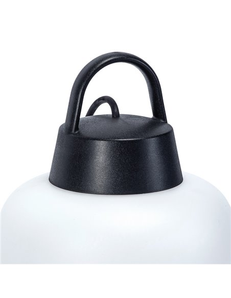Aplique de pared/Lámpara de mesa de exterior Lamtam – FORLIGHT – Lámpara de ABS con soporte para pared incluido, E27 IP44, Apto 