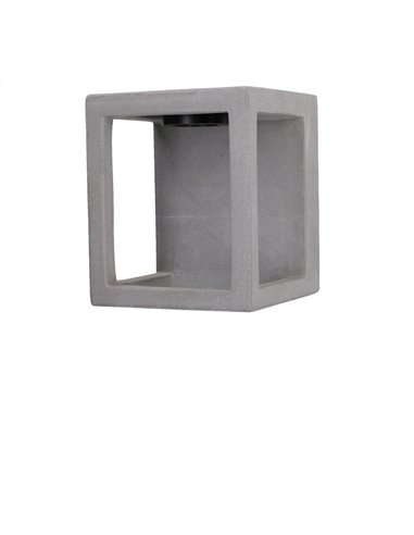 Aplique de pared de exterior Box – FORLIGHT – Lámpara de cemento, LED 4000K 380 lm, Altura: 20 cm