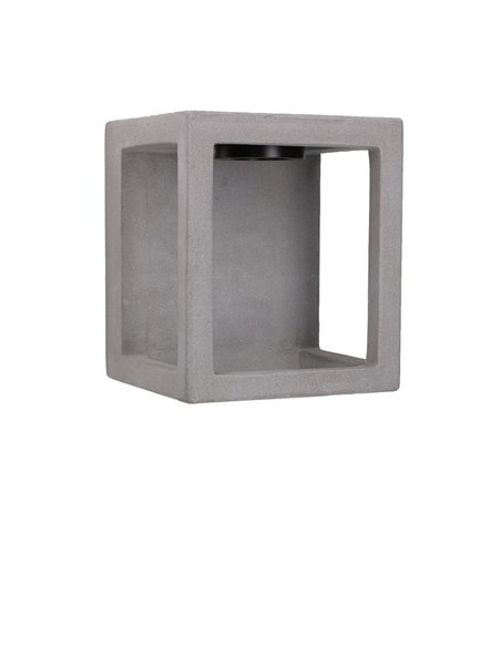 Aplique de pared de exterior Box – FORLIGHT – Lámpara de cemento, LED 4000K 380 lm, Altura: 20 cm