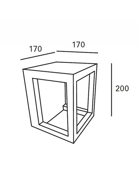 Aplique de pared de exterior Box – FORLIGHT – Lámpara de cemento, LED 4000K 380 lm, Altura: 20 cm