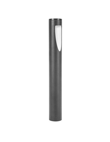 Baliza de exterior Brit – FORLIGHT – Lámpara de aluminio antracita, LED 3000K 855 lm, Altura: 50 cm, Apto ambientes salinos
