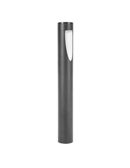 Baliza de exterior Brit – FORLIGHT – Lámpara de aluminio antracita, LED 3000K 855 lm, Altura: 50 cm, Apto ambientes salinos