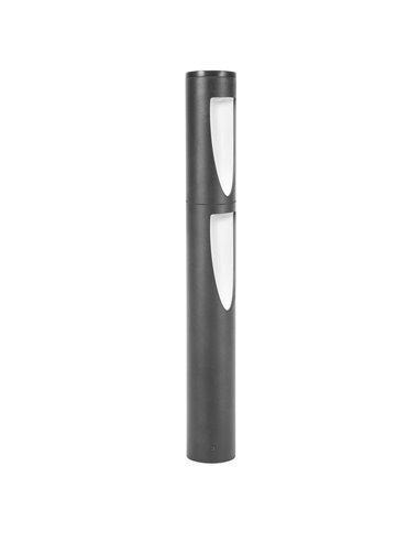 Baliza de exterior Brit – FORLIGHT – Lámpara de aluminio antracita, LED 3000K 1710 lm, Altura: 70 cm, Apto ambientes salinos