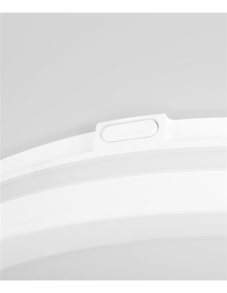Plafón de exterior Scal – FORLIGHT – Lámpara disponible en 3 medidas, Acabado blanco, LED color luz regulable