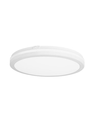 Plafón de techo de exterior Scal – FORLIGHT – Lámpara con sensor de movimiento, Temperatura color regulable, Diámetro: 30 cm