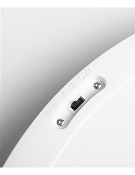 Plafón de techo de exterior Scal – FORLIGHT – Lámpara con sensor de movimiento, Temperatura color regulable, Diámetro: 30 cm