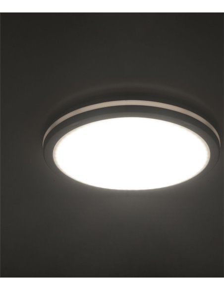Plafón de techo de exterior Scal – FORLIGHT – Lámpara con sensor de movimiento, Temperatura color regulable, Diámetro: 30 cm