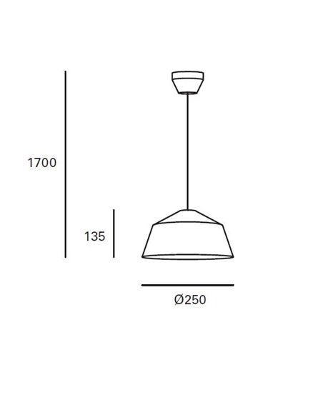 Lámpara colgante de techo Bowl – FORLIGHT – Lámpara vintage negra, Disponible en 2 medidas, Regulable en altura