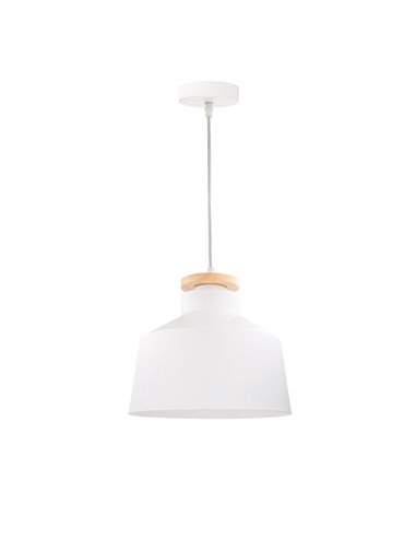Lámpara colgante Nube – FORLIGHT – Lámpara nórdica de acero y madera, Regulable en altura