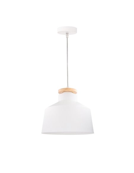 Lámpara colgante Nube – FORLIGHT – Lámpara nórdica de acero y madera, Regulable en altura