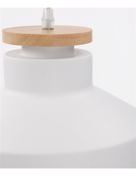 Lámpara colgante Nube – FORLIGHT – Lámpara nórdica de acero y madera, Regulable en altura
