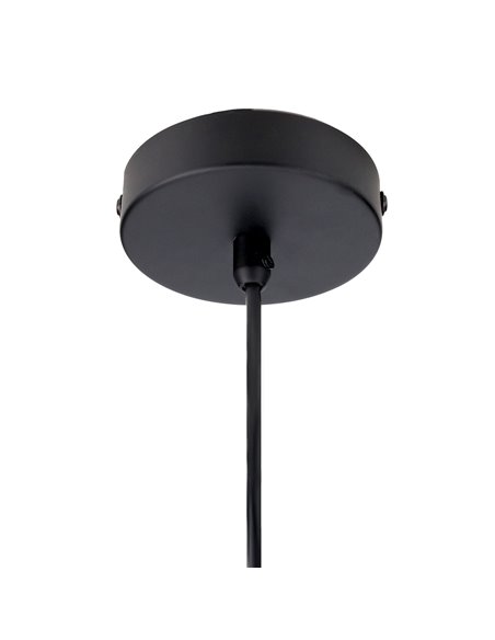 Lámpara colgante Kea – FORLIGHT – Lámpara de cristal negro, Regulable en altura, Diámetro: 20 cm