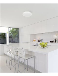 Lámpara de techo Olra – FORLIGHT – Plafón blanco LED 3000K 2400 lm, Diámetro: 38 cm 2