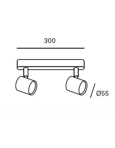 Foco de techo Keeper – FORLIGHT – Lámpara moderna con 2 o 3 luces, GU10