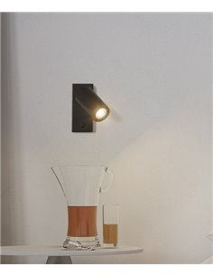 Aplique de pared Era – FORLIGHT – Lámpara de lectura blanca o negra, LED 8W IP20
