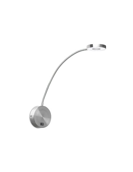 Aplique de pared Llit – FORLIGHT – Lámpara de lectura níquel satinado, LED 4000K