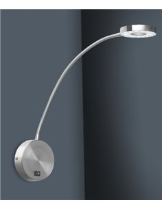 Aplique de pared Llit – FORLIGHT – Lámpara de lectura níquel satinado, LED 4000K