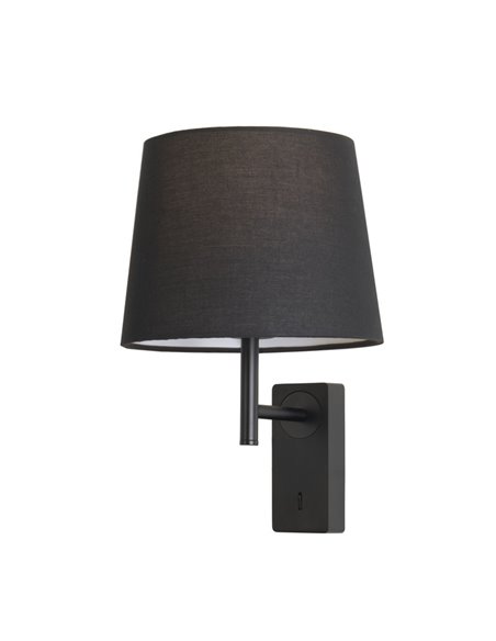 Aplique de pared Aura – FORLIGHT – Lámpara de pared con pantalla textil, Disponible en 2 acabados