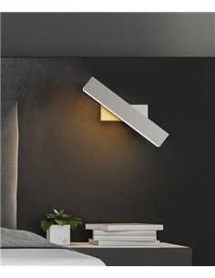 Aplique de pared Ander – FORLIGHT – Lámpara con pantalla orientable blanca, LED 3000K 720 lm