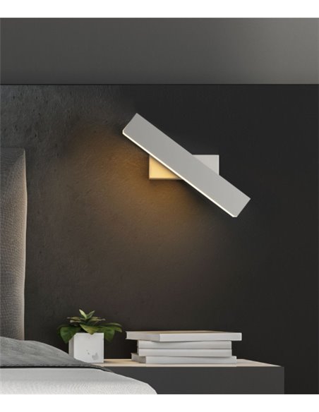 Aplique de pared Ander – FORLIGHT – Lámpara con pantalla orientable blanca, LED 3000K 720 lm