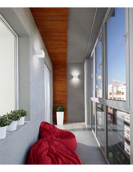 Aplique de pared Toppi – FORLIGHT – Lámpara de aluminio blanco, Disponible en dos medidas, LED 3000K