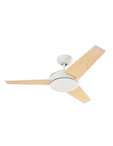 Ventilador de techo con/sin luz Windy – FORLIGHT – 3 palas de madera, Función inversa, 3 velocidades