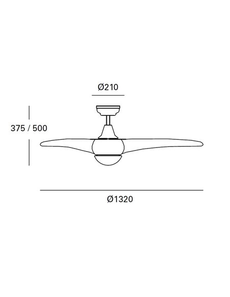 Ventilador de techo con luz Helix – FORLIGHT – Motor DC, 5 velocidades, LED 3000K 540 lm